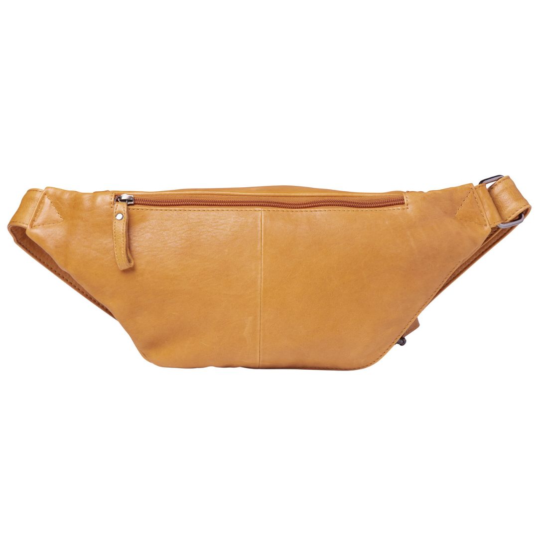 Concealed Carry Charlie Magnetic Leather Sling in Tan – back view