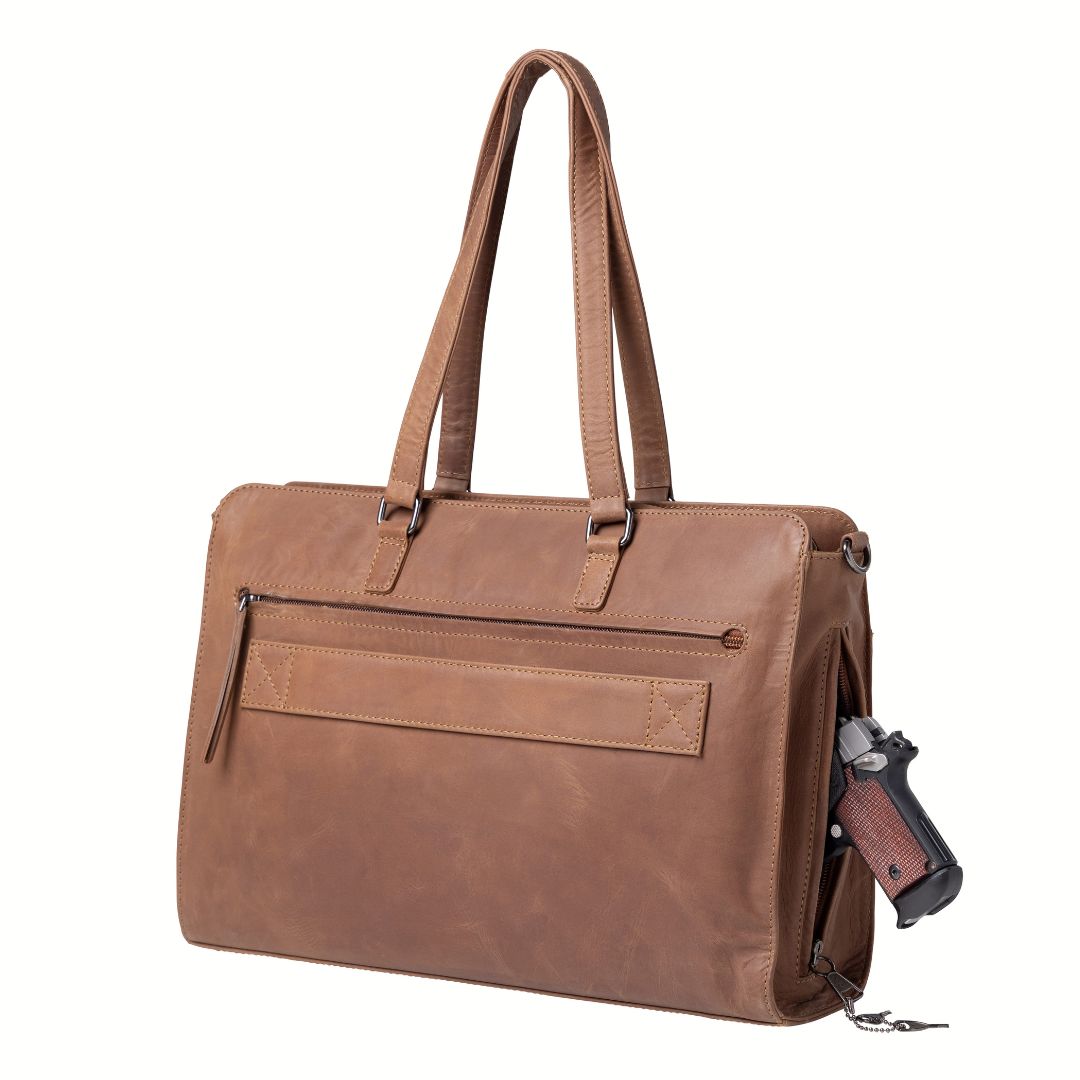 Concealed Carry Willow Computer Satchel – concealment pocket