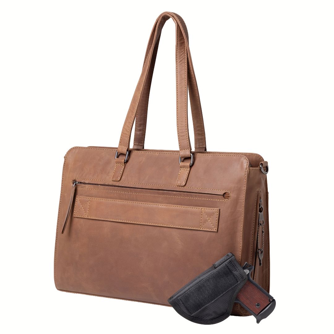 Concealed Carry Willow Computer Satchel – holster compartment