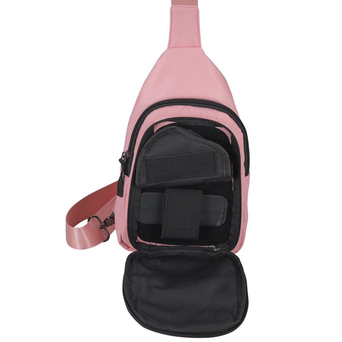 Concealed Carry Sarah Nylon Sling in Coral – concealment pocket