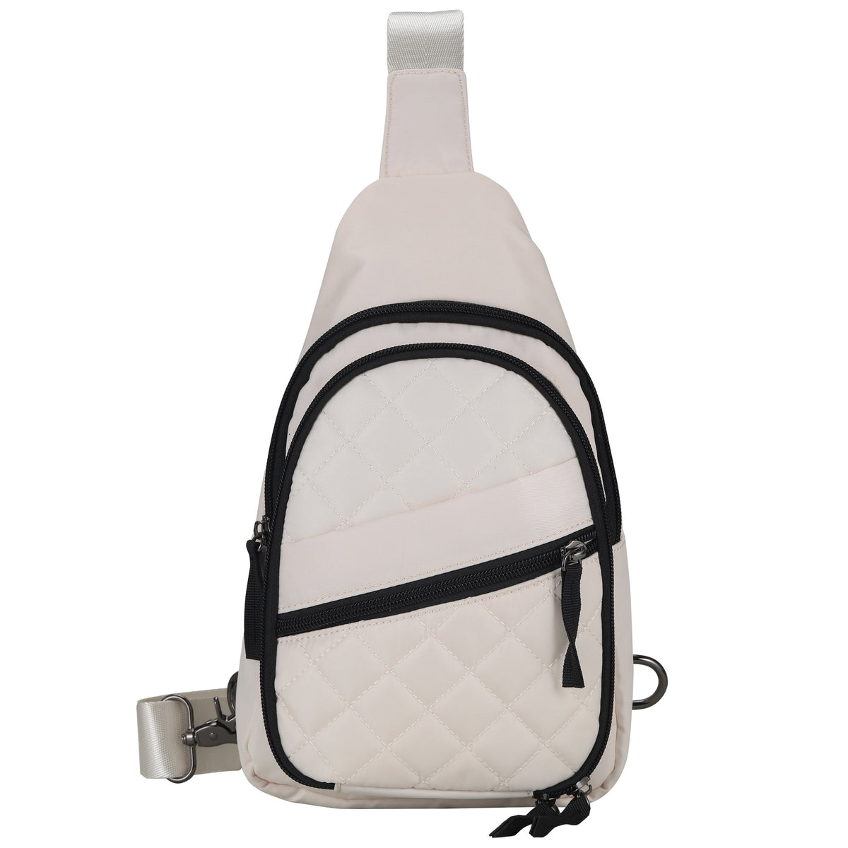 Concealed Carry Sarah Nylon Sling in Cream – front view