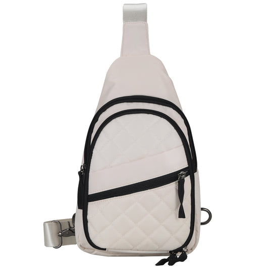 Concealed Carry Sarah Nylon Sling in Cream – front view