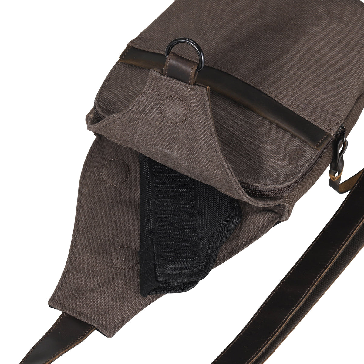 Concealed Carry Sling Bag in Dark Brown – additional view 1