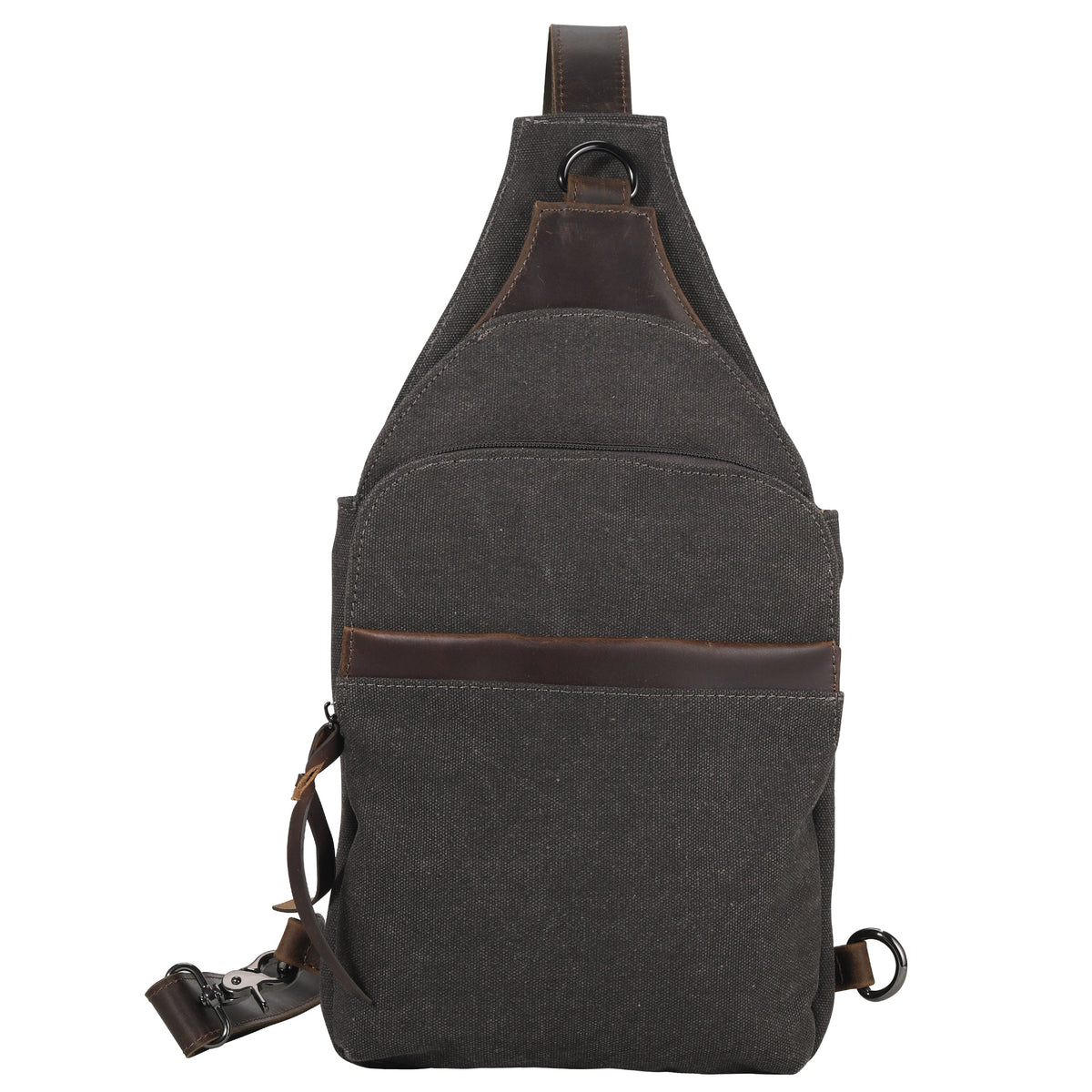 Concealed Carry Sling Bag in Slate – front view