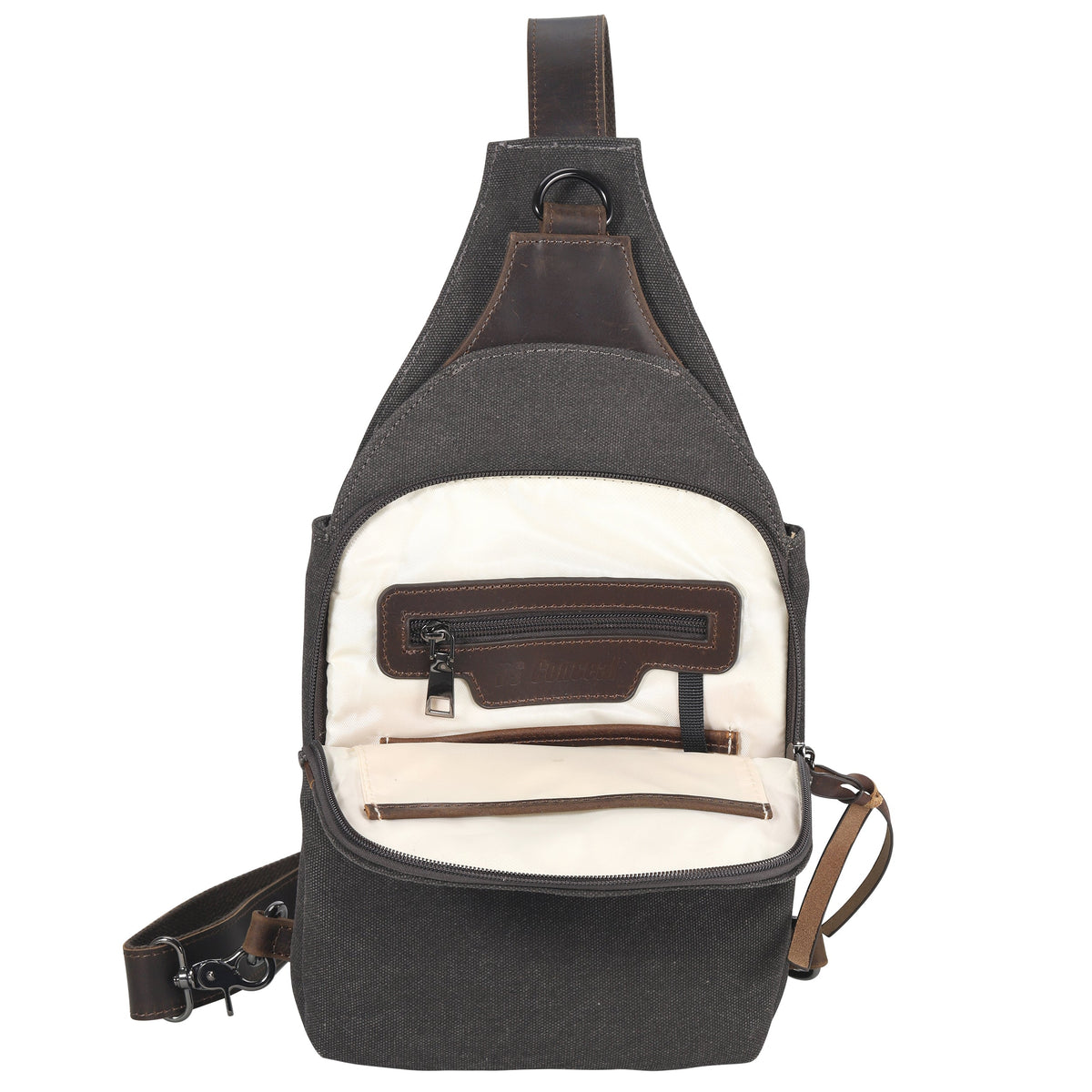 Concealed Carry Sling Bag in Slate – interior view