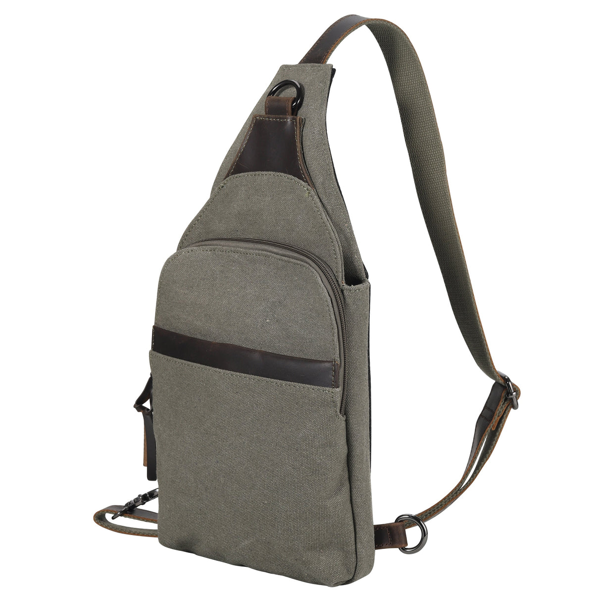 Concealed Carry Sling Bag in Olive – side view