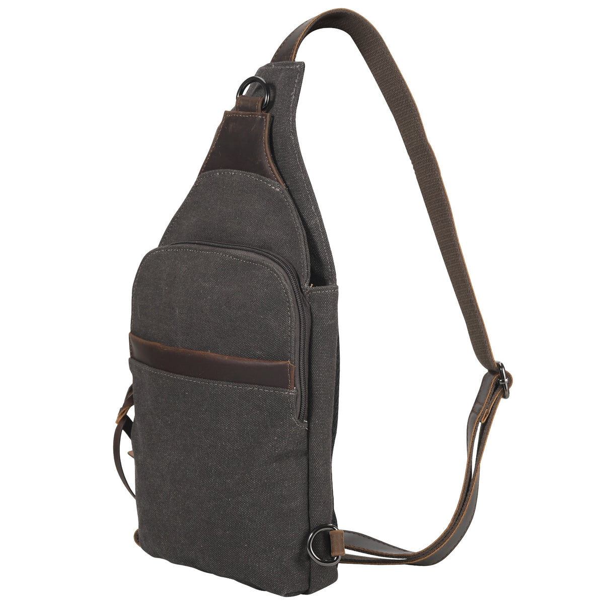 Concealed Carry Sling Bag in Slate – side view