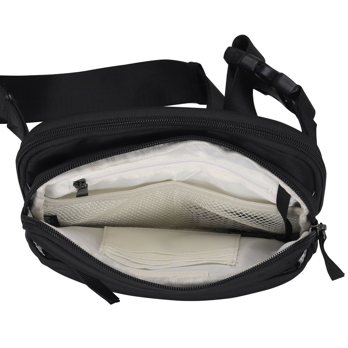 Concealed Carry Molly Nylon Fanny Pack/Sling in Black – interior view