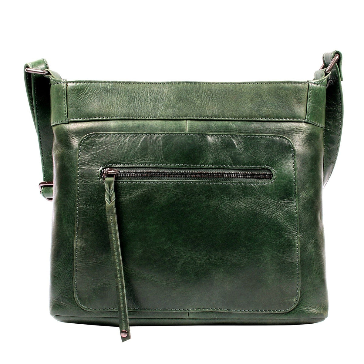 Delaney Concealed Carry Crossbody in Sea Green – concealment pocket 2