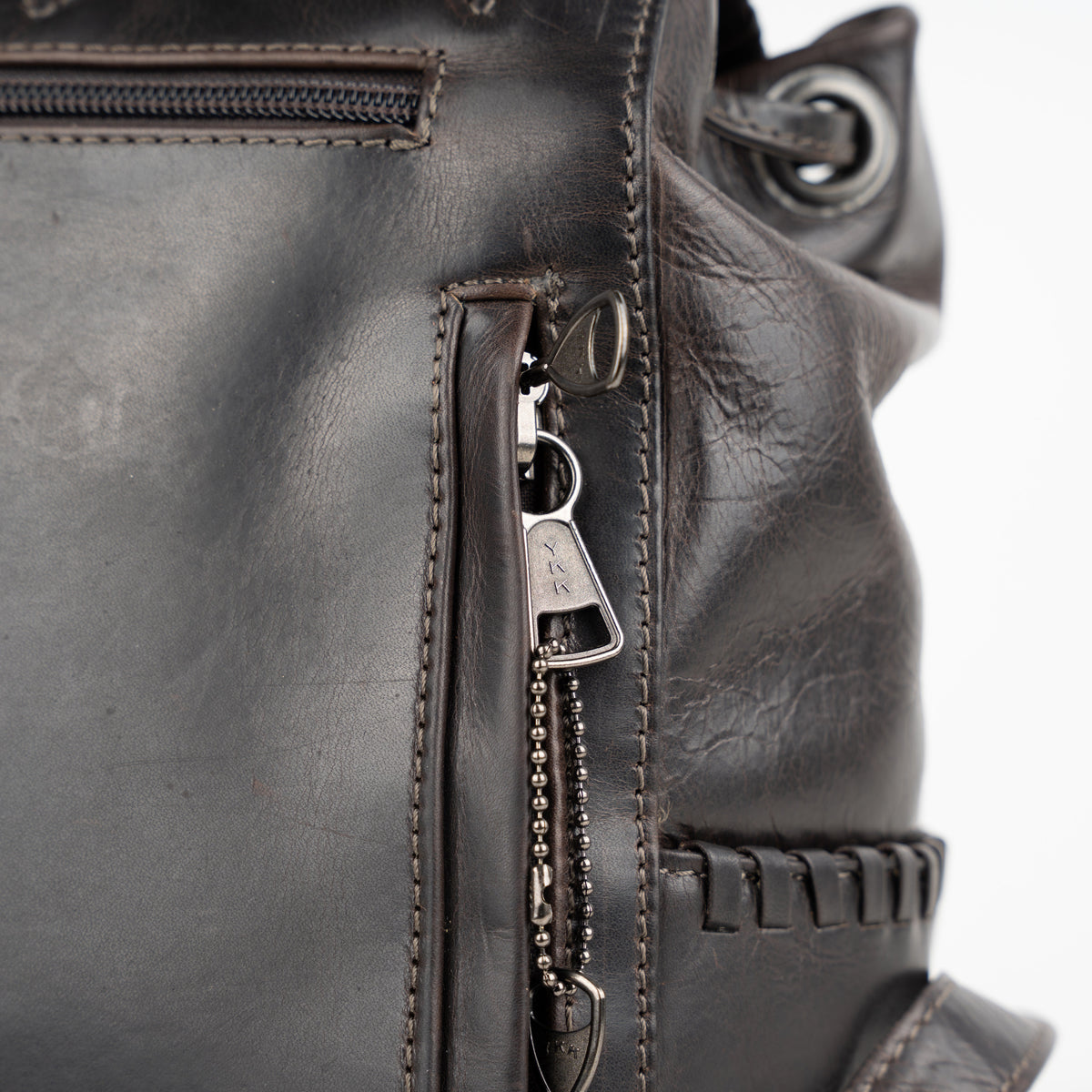 Concealed Carry Allie Leather Backpack in Gray – additional view 1