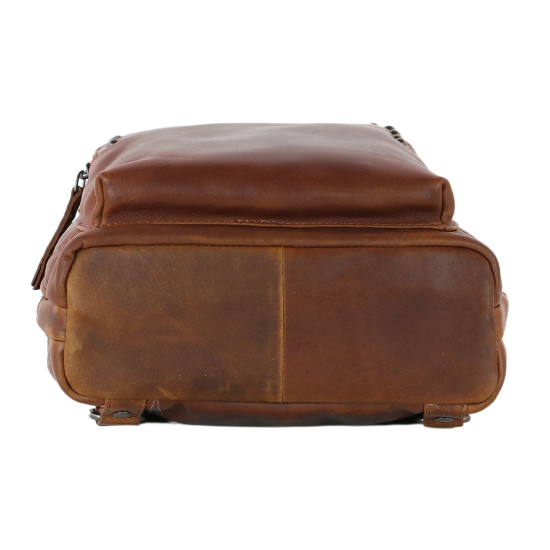 Concealed Carry Abby Leather Backpack – bottom view