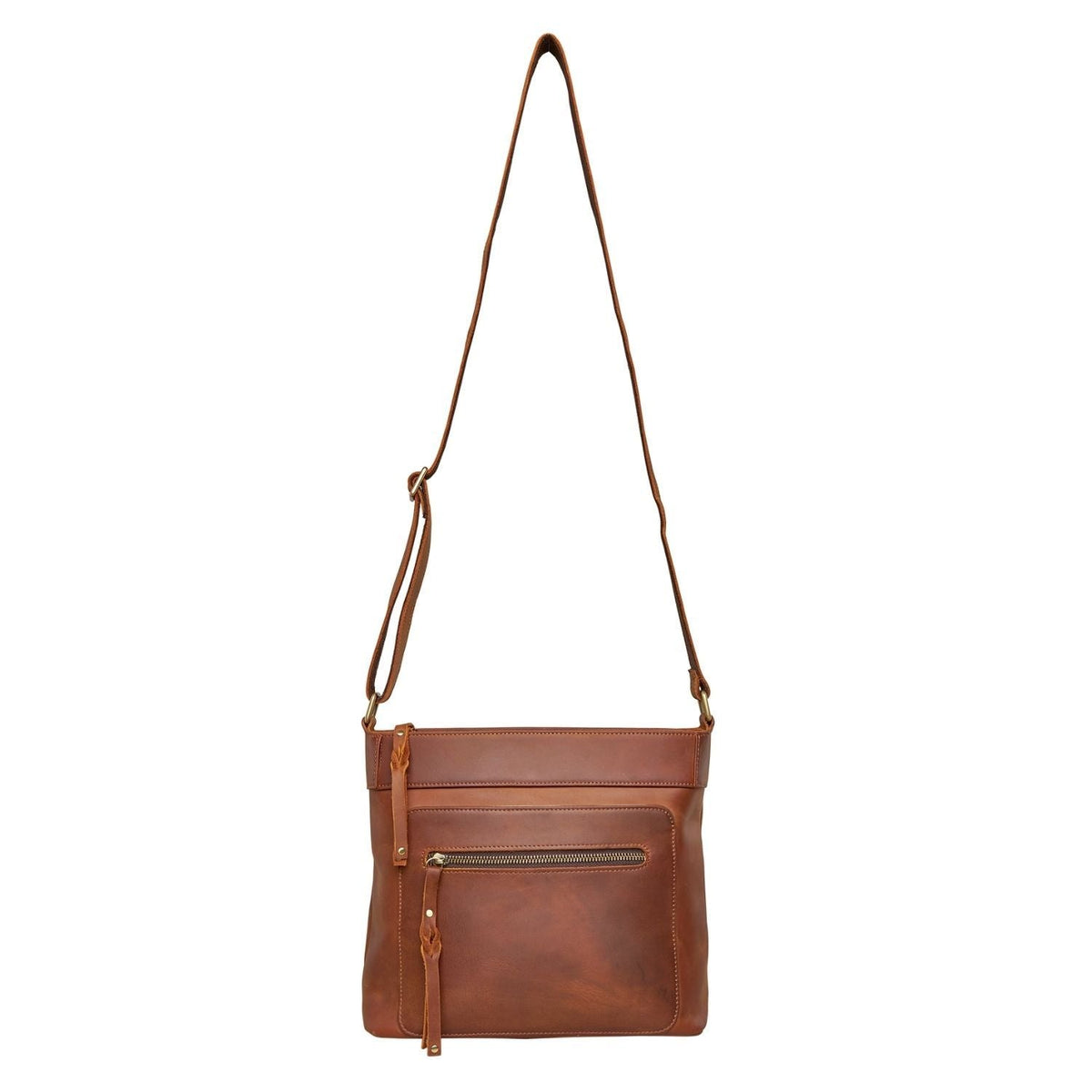 Delaney Concealed Carry Crossbody in Distressed Dark Brown – additional view 1