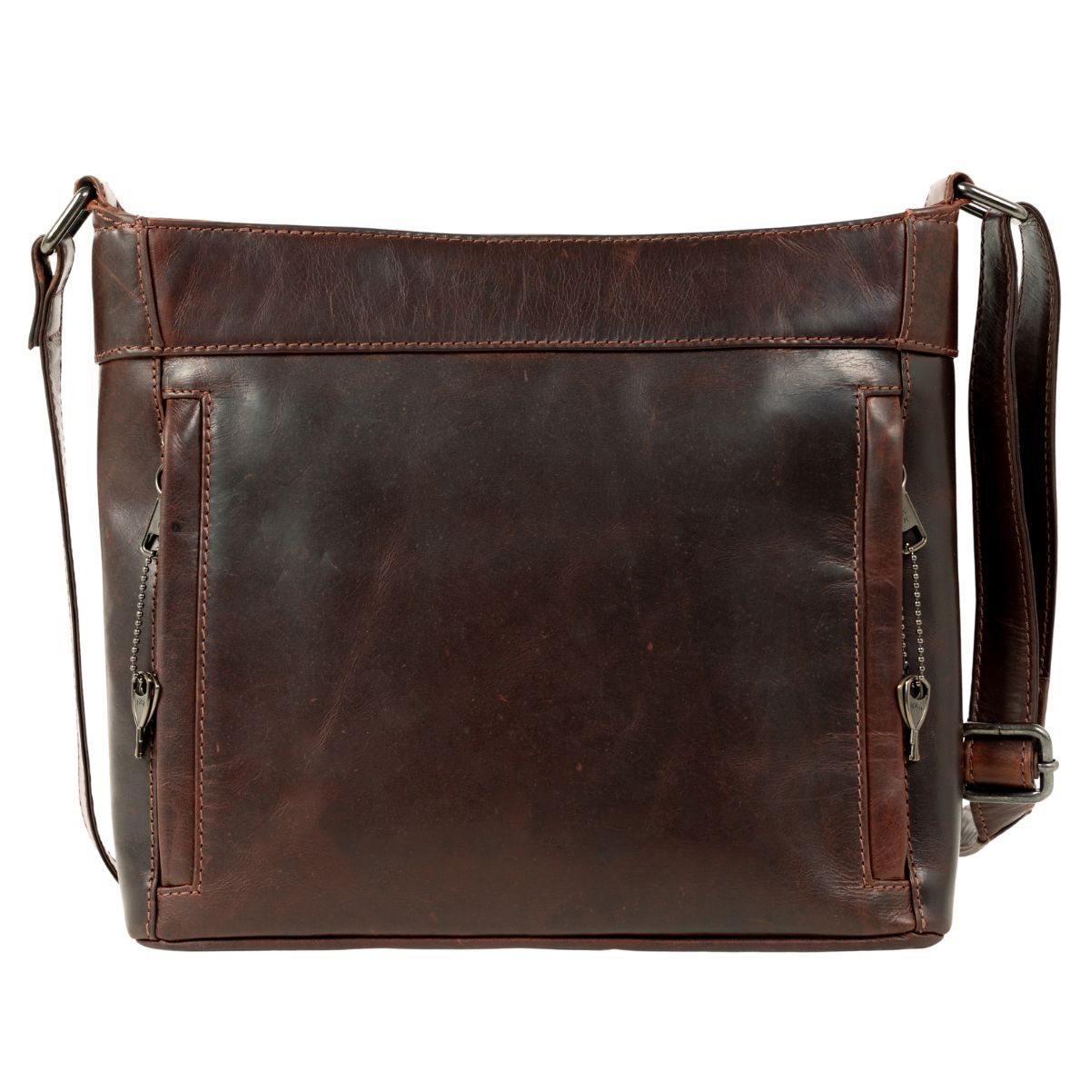 Delaney Concealed Carry Crossbody in Dark Mahogany – back view