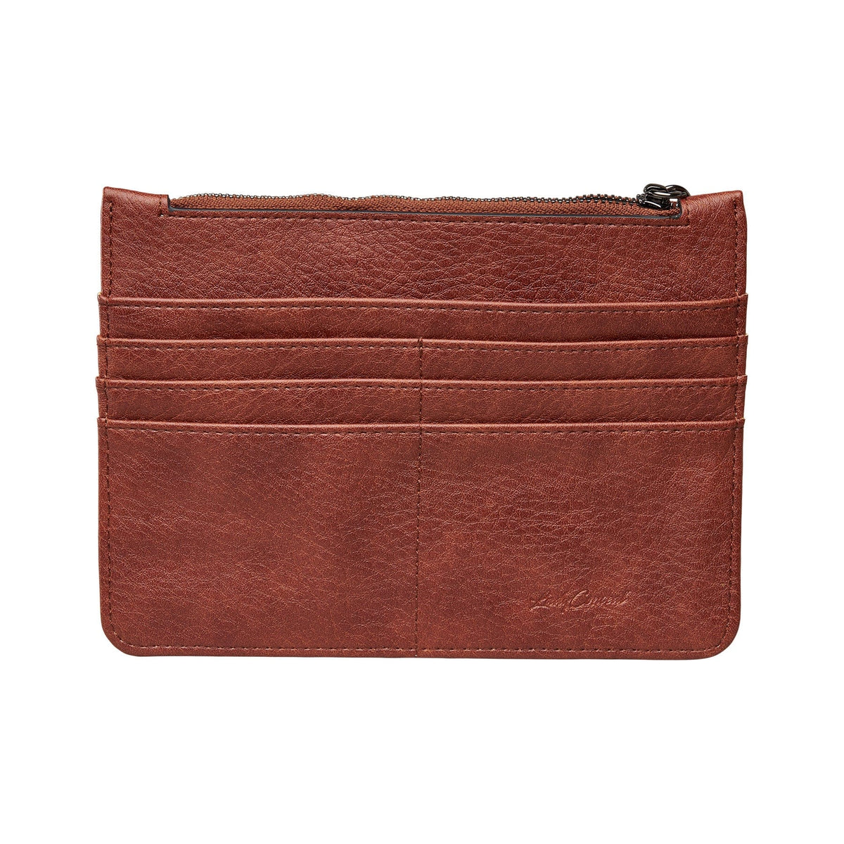 Concealed Carry Kinsley Crossbody with RFID Slim Wallet in Cinnamon – back view 6