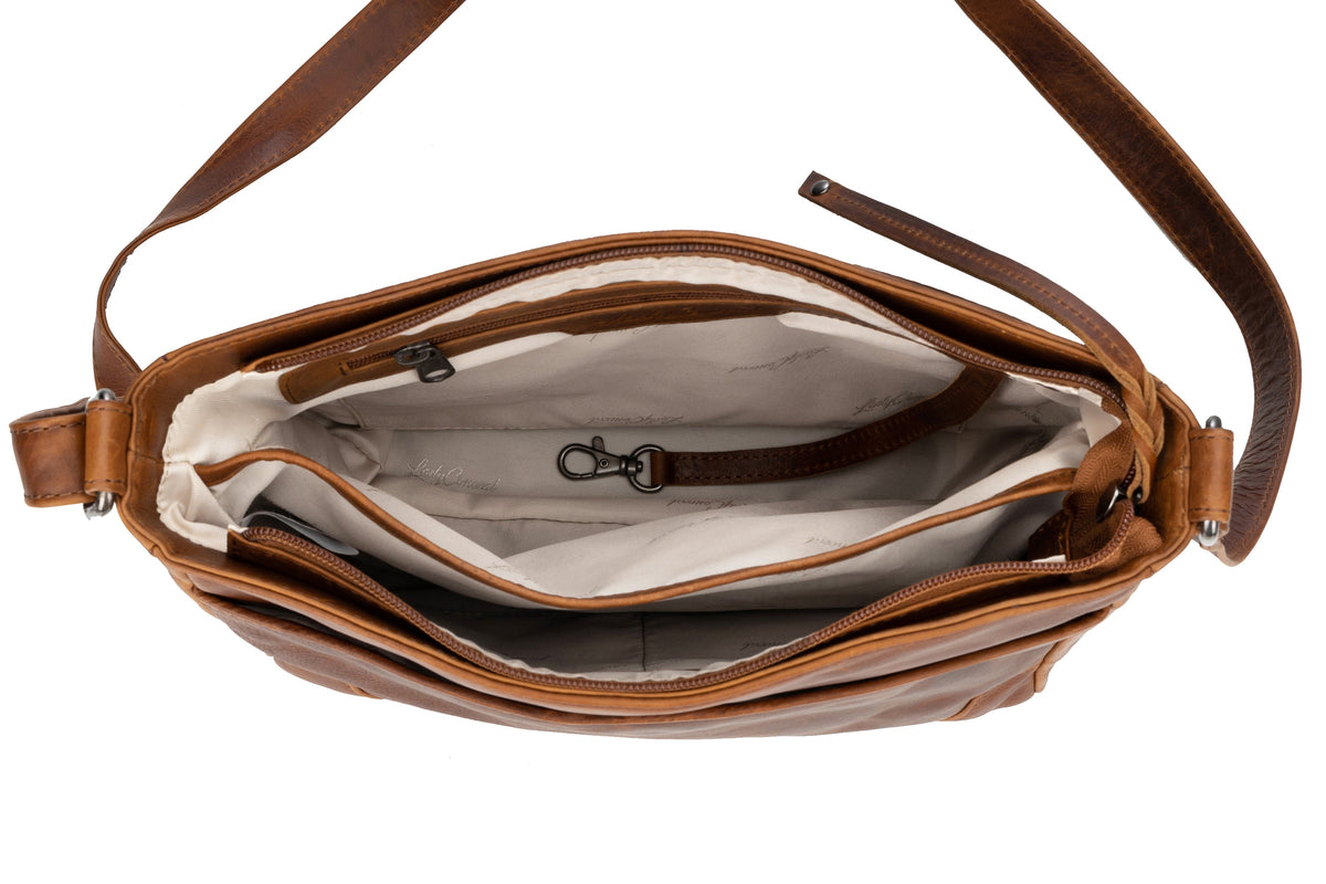 Concealed Carry Lydia Leather Crossbody in Cognac – additional view 1