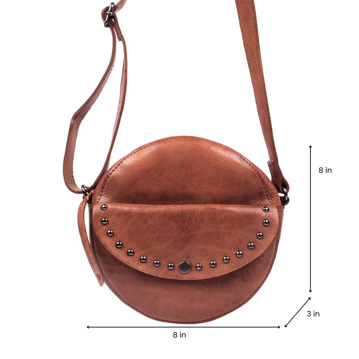 Women's Concealed Carry Mia Crossbody Purse in Cognac – additional view 1