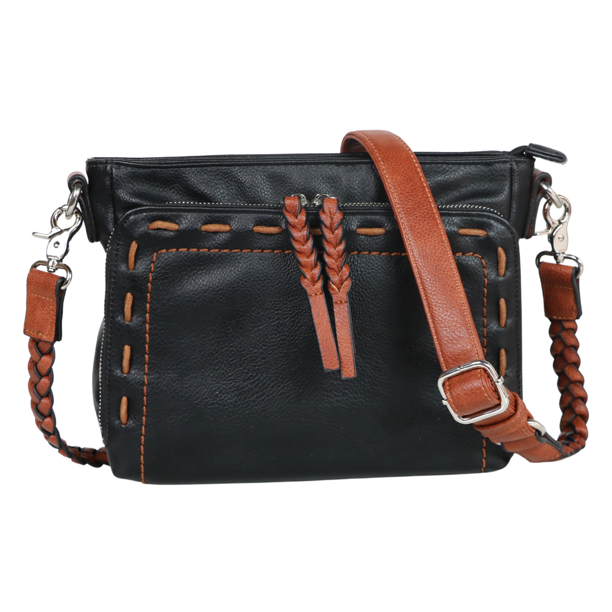 Skylar Concealed Carry Crossbody Organizer in Mahogany – additional view 2