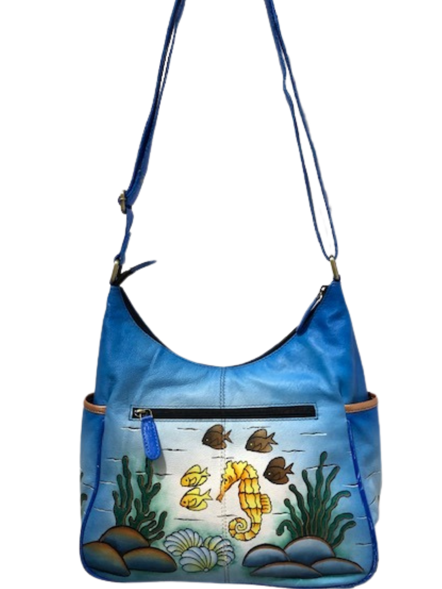 Concealed by Janko Under the Sea Hand Painted On Genuine Leather Conceal and Carry Handbag