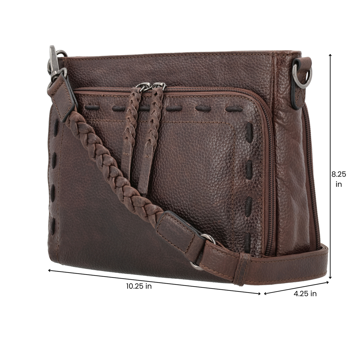 Concealed Carry Zoe Leather Crossbody in Cognac – additional view 2